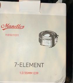 Mandler 35mm f/2 "7-Element" Lens – PREMIUM BRASS VERSION (11311) – Mint in Box (Leica M-Mount)