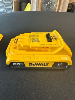 DeWalt 20 V batter, including charger and adapter