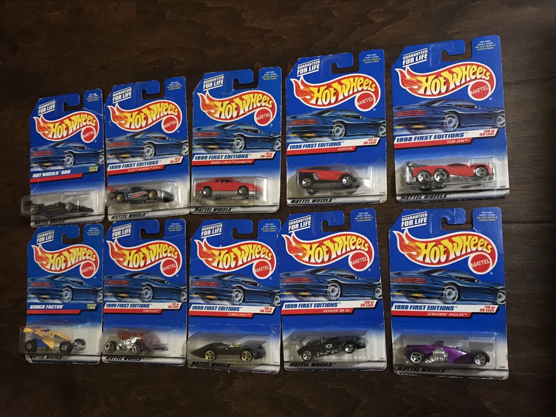 Hot Wheels bundle of new old stock cars from 1998/1999