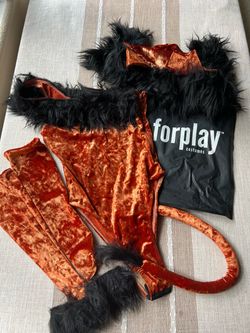 LIKE NEW Orange & Black Fox Costume Set – Size S/M – Complete