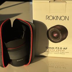 Rokinon 12mm F2.0 - Sony E-Mount 