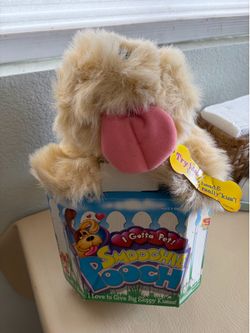 Vintage Smoochie Pooch Barking Licking Dog 1998 Mattel Plush “I GOTTA PET” Read
