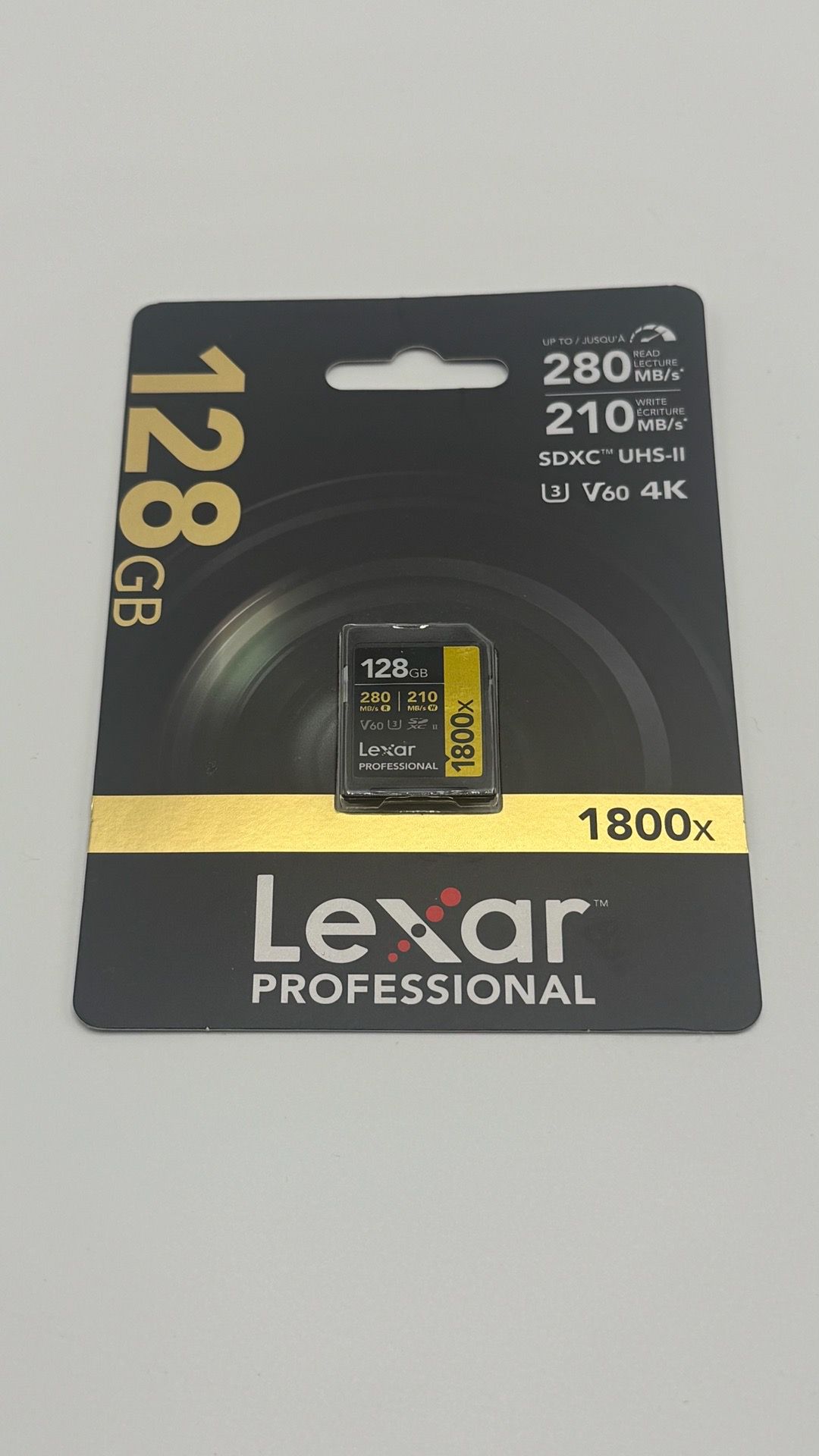 Lexar professional 128 GB v60 4k SD memory card