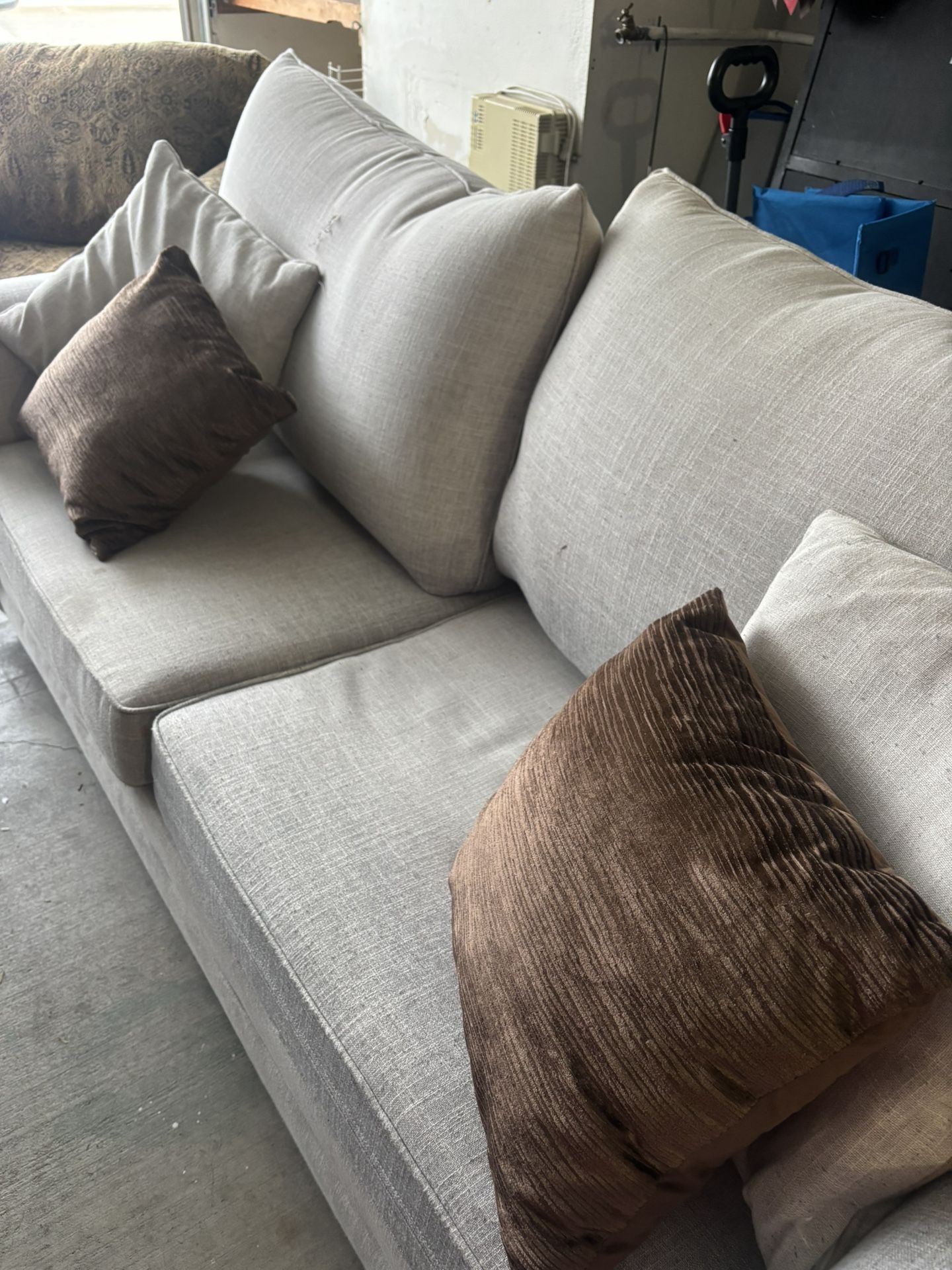 gray couch and chair