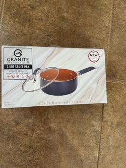 Granite 2.6Qt Copper Ceramic Nonstick Sauce Pan