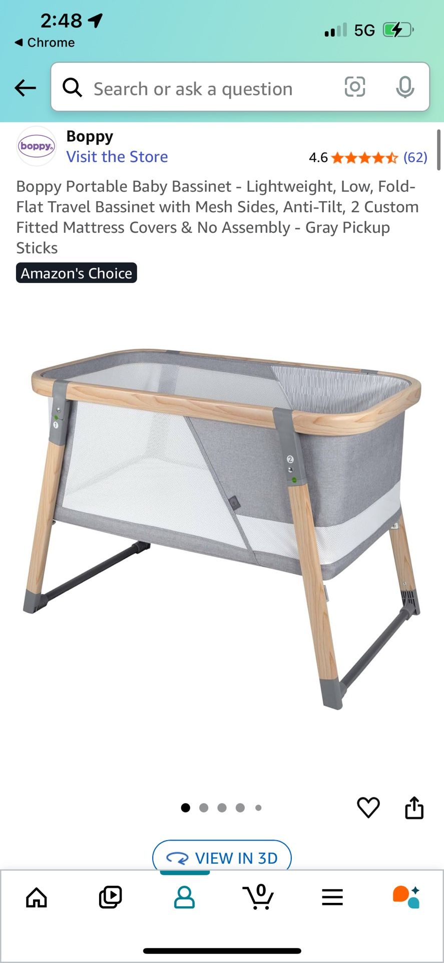 New Boppy Portable Baby Bassinet
