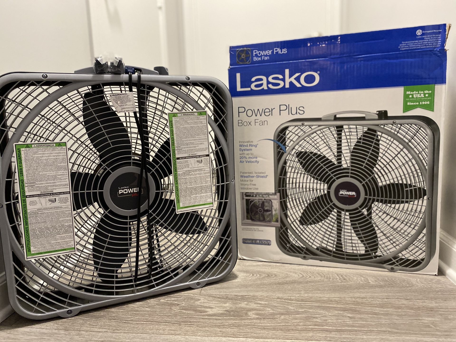 Lasko Power Plus Box Fan for Sale in Atlanta, GA - OfferUp