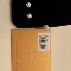 7.5mm Mossanite Gold Plated Earrings 