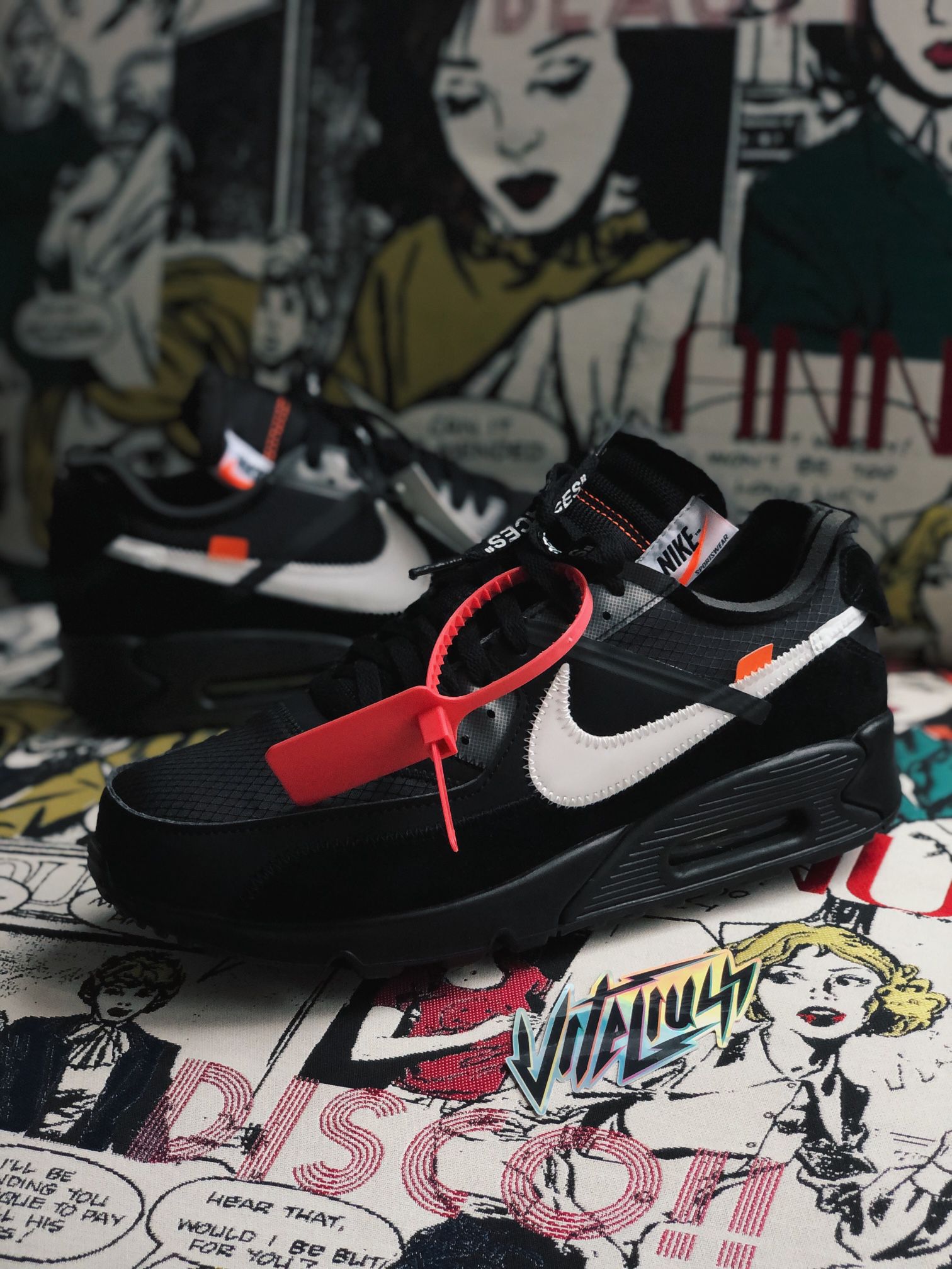 Disco fly lever Nike Air Max 90 Off-White Black for Sale in St. Cloud, FL - OfferUp