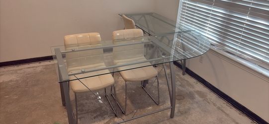 Glass office desk