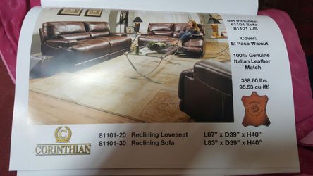100% genuine leather sectional