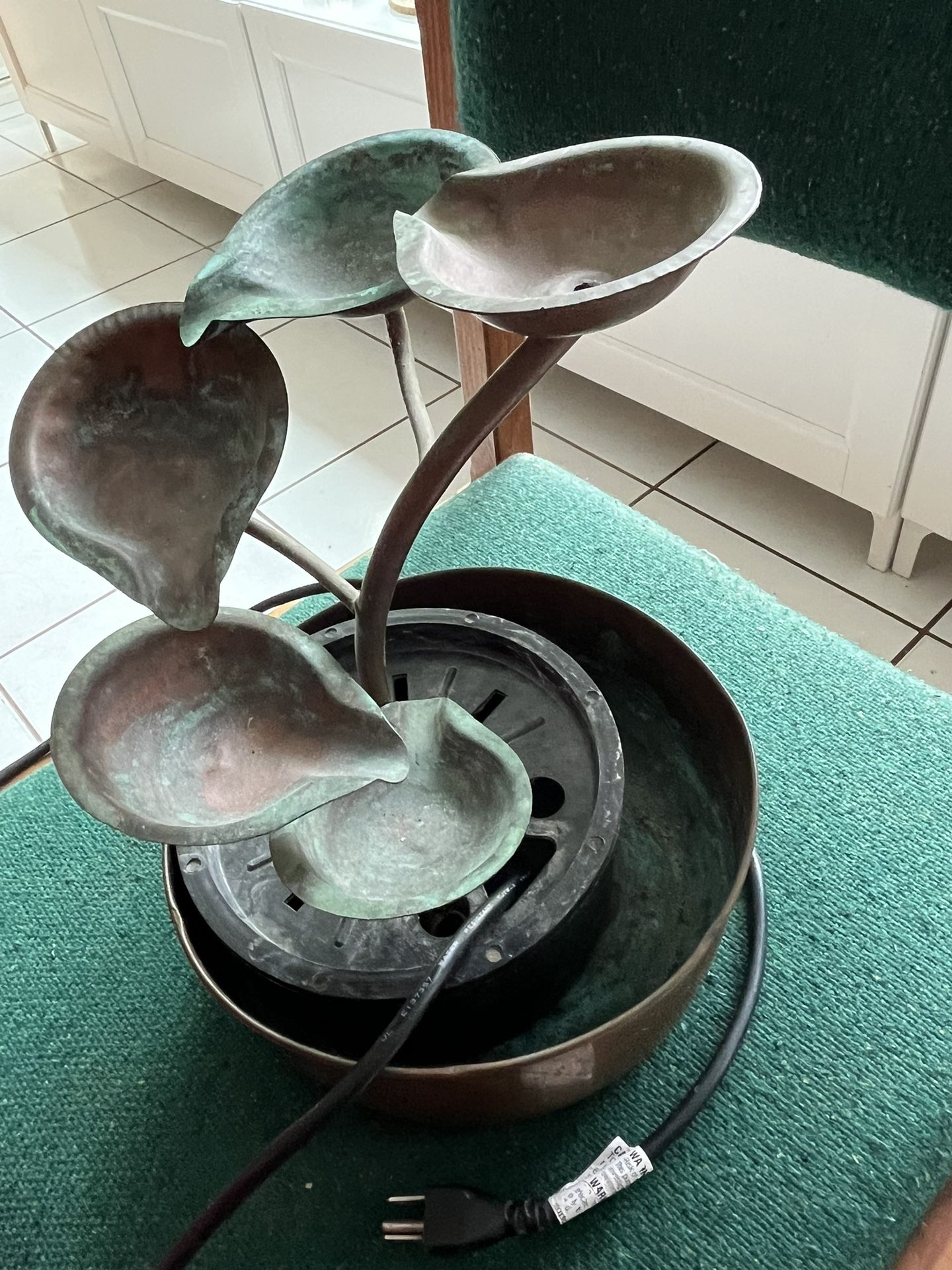 Vintage Copper Tabletop Water Fountain