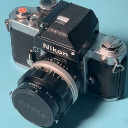 Nikon F2 Photomic DP-1 w/ Nikkor-O 35mm f/2, Hood, PK-3, Ext JAPAN