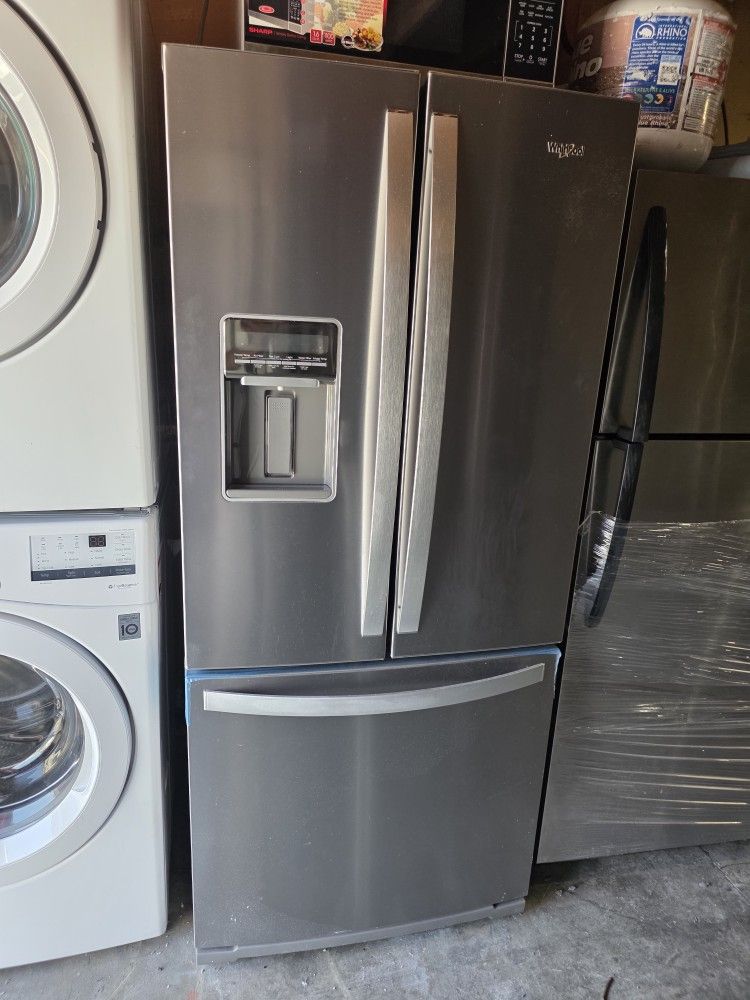 REFRIGERATOR WHIRLPOOL FRENCH DOOR STAINLESS STEEL