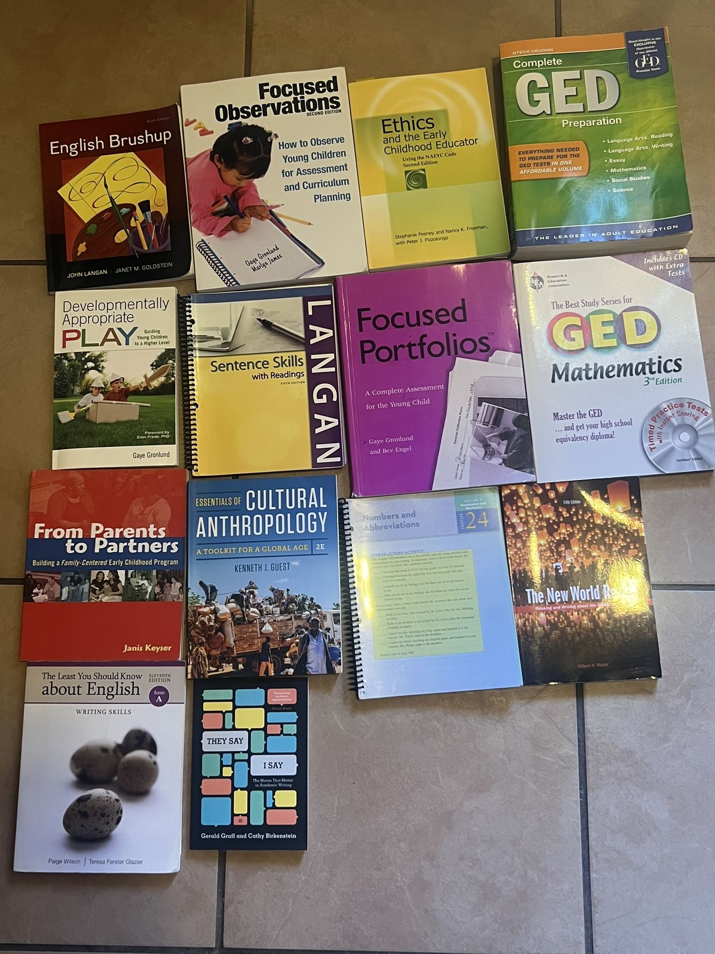 Early Childhood, GED Books, English Books.