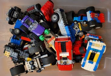 Box of LEGO Vehicles