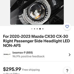 2020-23 Mazda Cx30 Right Passenger Side Headlight 