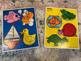 Vintage Playskool Puzzles, Set Of 2