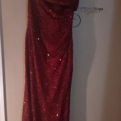 Red Sequin Unithorse Dress size Medium Homecoming Prom Wedding