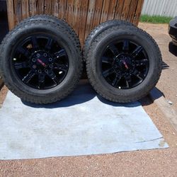 2025 NEW OEM ORIGINAL TAKEOFFS 20 INCH GMC SIERRA AT4 HD 2500 TIRES GOODYEAR ALL-TERRAIN NEW 100 % $ 1799 