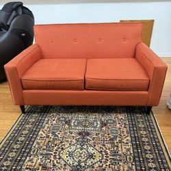 Mid-Century Inspired modern two-seater sofa made by Bassett