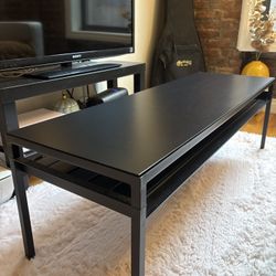 Black Rectangular Coffee Table 