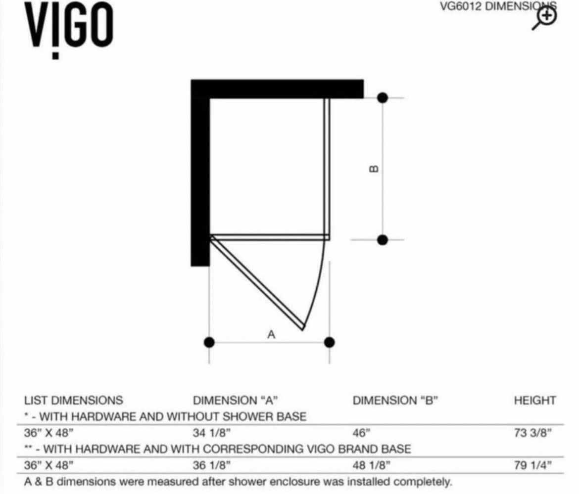 Brand New Vigo Shower Enclosure