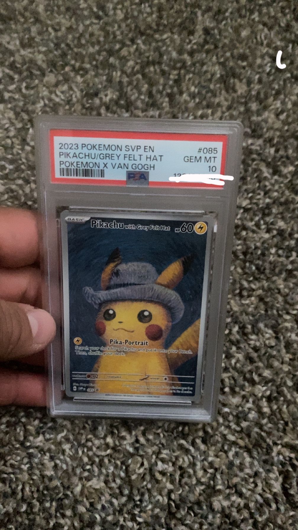 2023 POKEMON POKEMON X VAN GOGH PIKACHU WITH GREY FELT HAT 