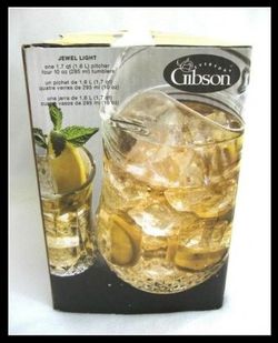 H321620 Gibson Jewelite 5-Piece Glass Pitcher Set