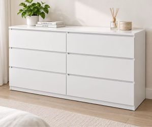 White 6-Drawer Dresser / Storage Cabinet