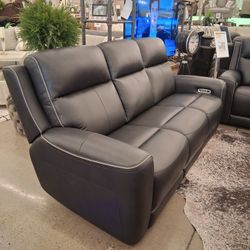 Relaxing Powered Leather Sofa & Loveseat