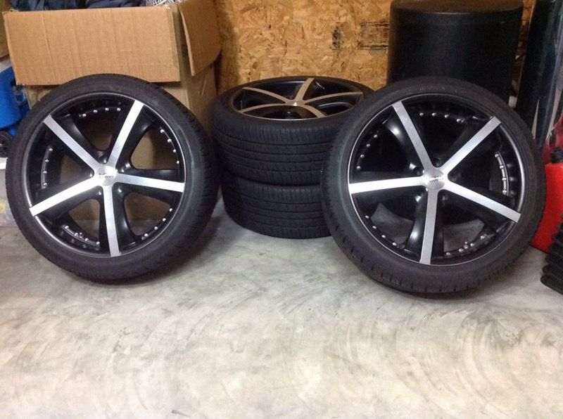 20" American racing rims and low profile tires combo