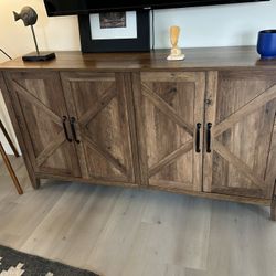 Storage Cabinet, Buffet Cabinet, Sideboard, Credenza, with Adjustable Shelves, for Living Room, Entryway