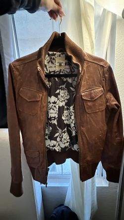 Fossil Women’s Leather Bomber Jacket size Small
