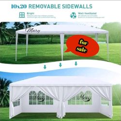 10x20  Canopy with 6 Sidewalls and Windows, Outdoor Instant Canopy Tent for Parties
