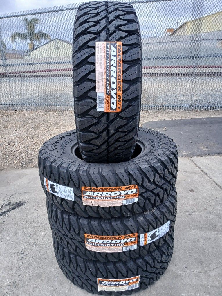 Tires New 35x12.50R17 Arroyo Tamarock MT $800 Set Of Four Install Mount And Balance