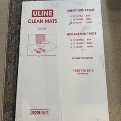 Uline Clean Mat Sheets with Frame (24" x 36"