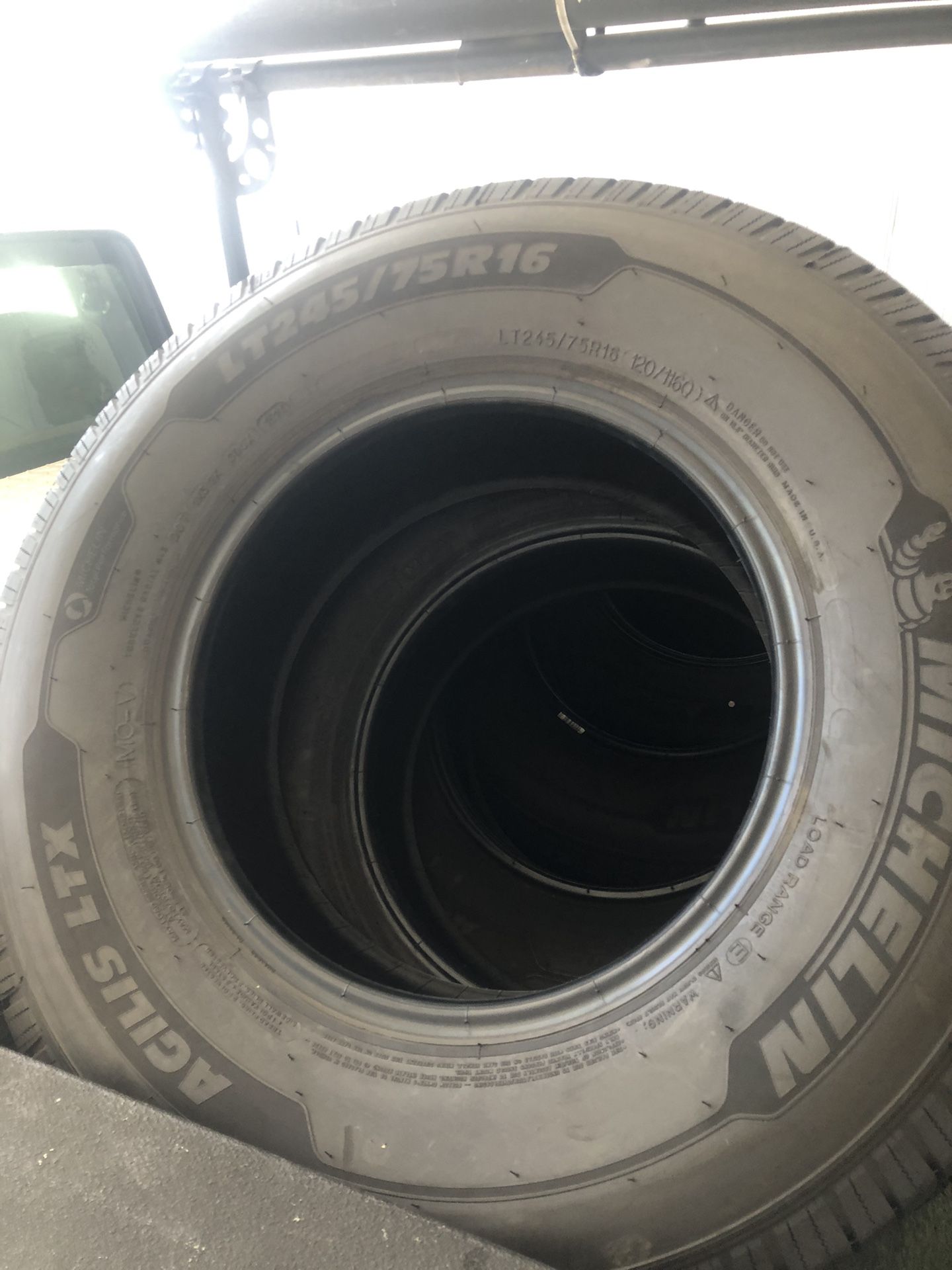 Brand New Michelin Agilis LTX. LT 245 75 R 16” Load E 10 Ply. Brand New MBZ Take Offs