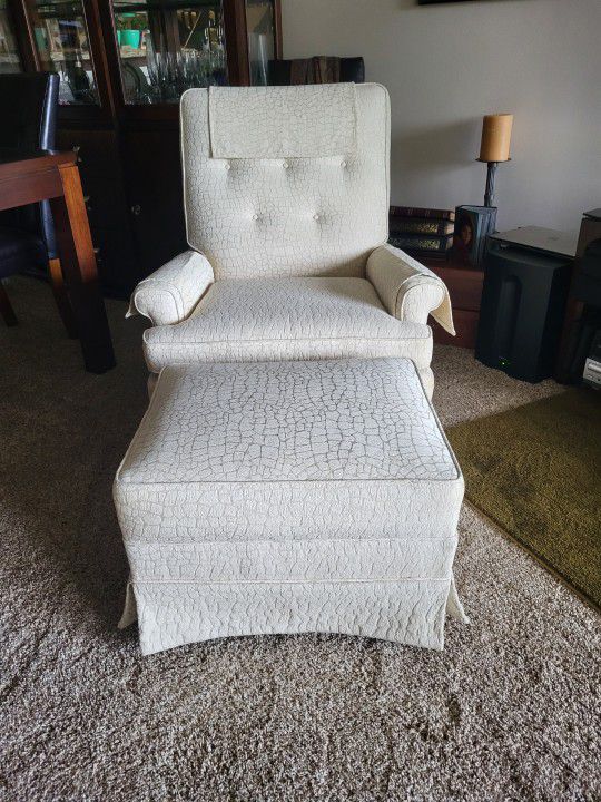 Beautiful Comfy Chair with matching Ottoman