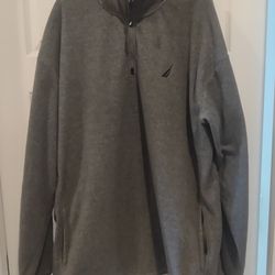 Nautica Gray Pullover Fleece Jacket Size 3XL 