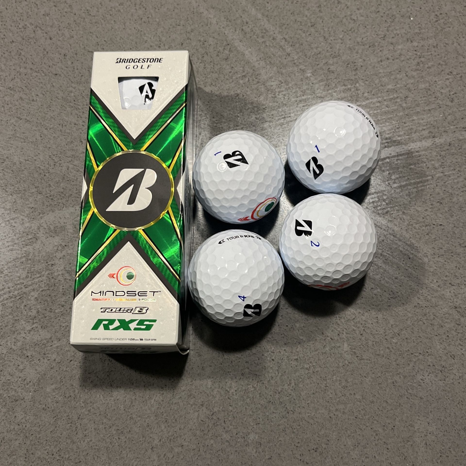 7 Bridgestone Tour B RXS Golf Balls - NEW