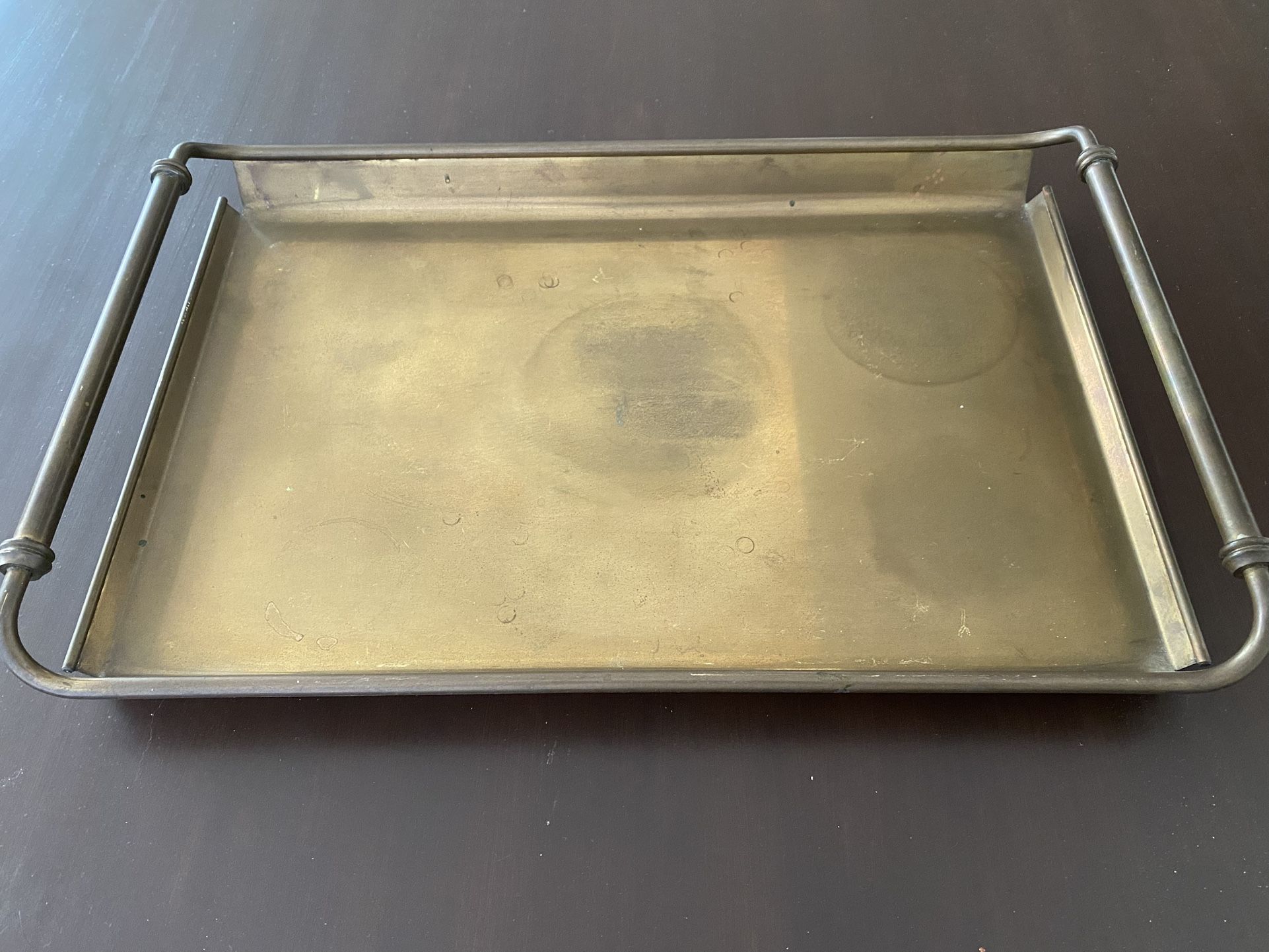 Mid Century Antique Brass Tray