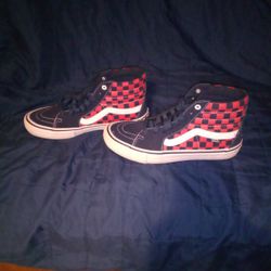 Navy Blue Red Vans Shoes