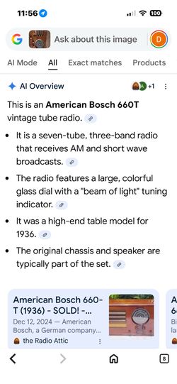 American Bosch Vintage Tube Radio