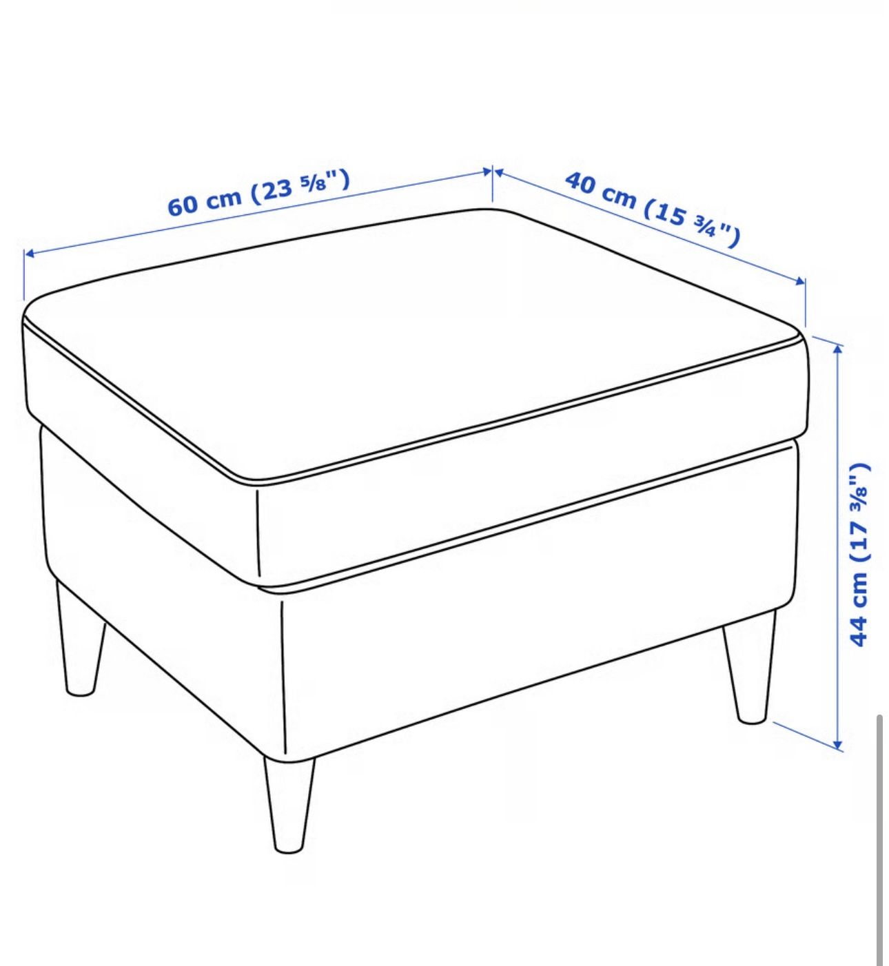 IKEA STRANDMON Armchair and ottoman, Vibberbo black/beige