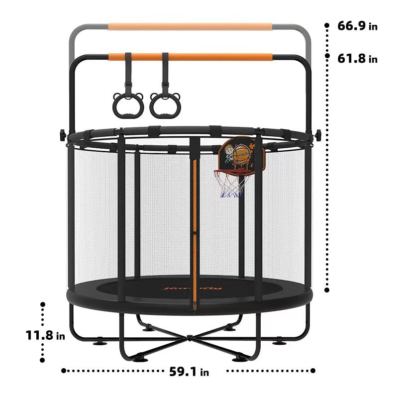 5 FT Monkey Bar Toddler Trampoline $100