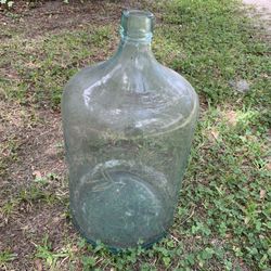 Antique Green Glass Carboy From 1928