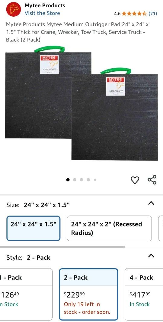*New* Mytee's Outrigger Pads