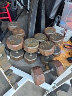 VTX Random Assorted dumbbells with rack