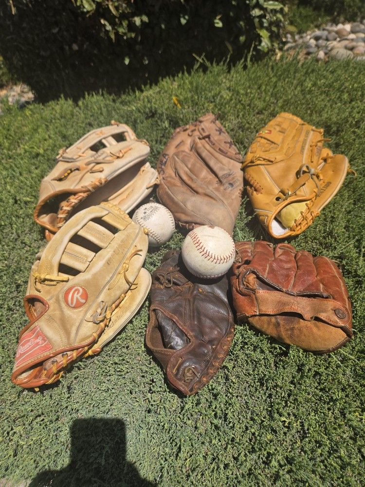 Baseball Gloves Collection Lot